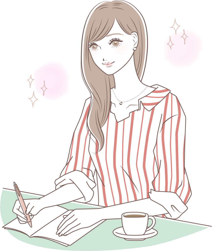 勉強をしている女性
