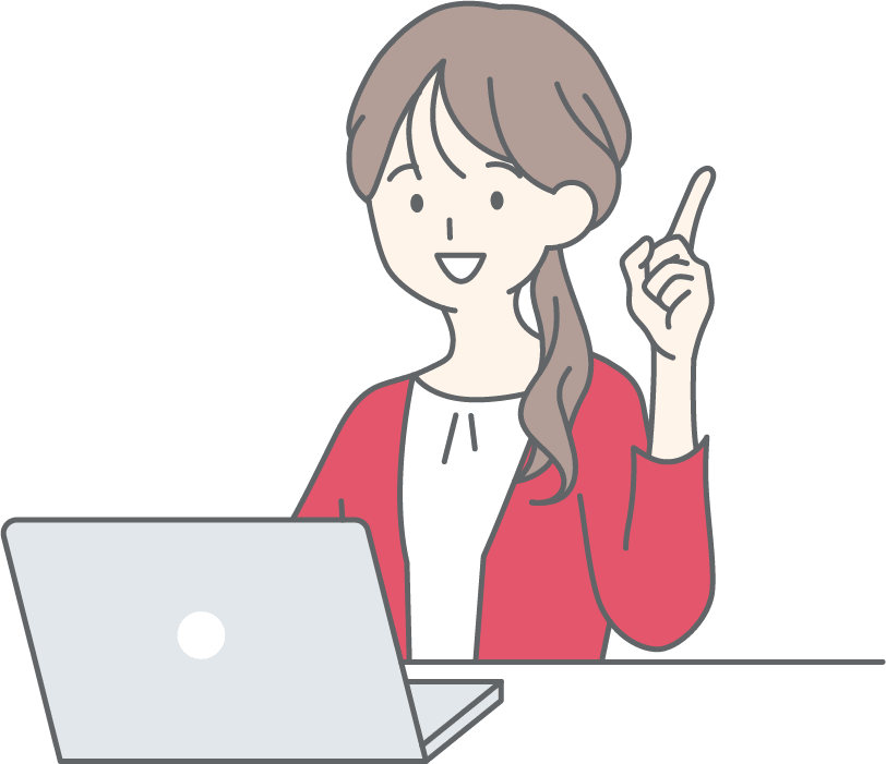 指を刺している女性のイラスト