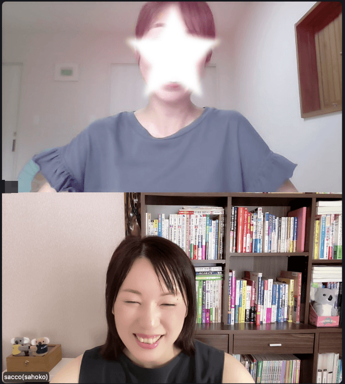 受講生とのzoomの様子